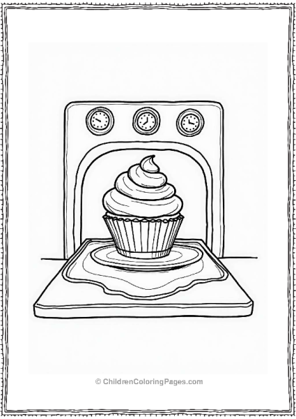 Cupcake Baking In The Oven Free PDF Printable