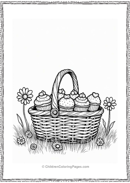 Cupcake Picnic Scene Free PDF Printable