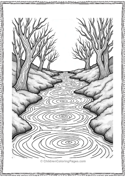 Cursed River With Swirling Waters Free PDF Printable