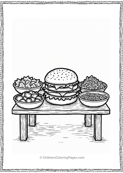 DIY Burger Bar With Toppings Free PDF Printable