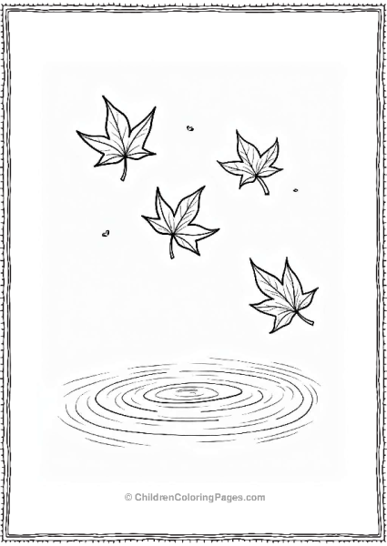 Dancing Leaves Above A Calm Pond Free PDF Printable