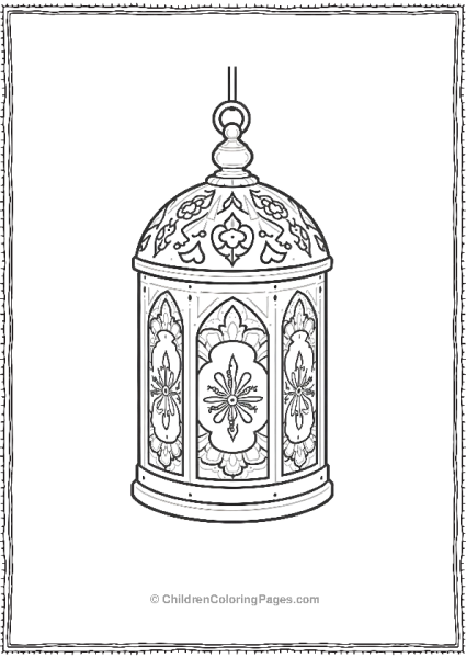 Decorative Boho Lantern With Intricate Design Free PDF Printable