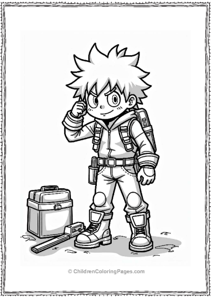 Deku Adjusting His Training Gear Free PDF Printable