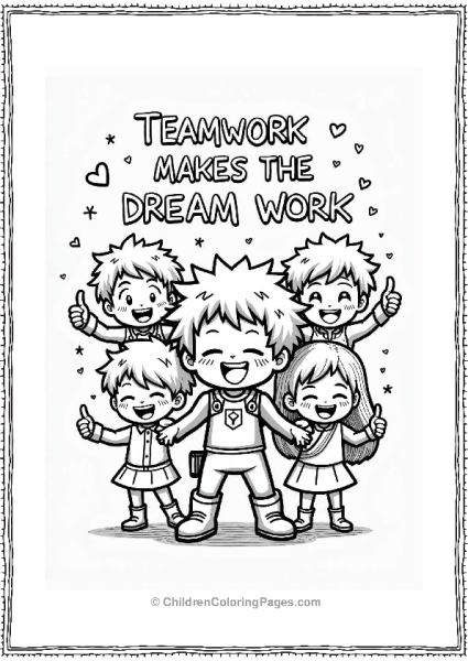 Deku And Friends Teamwork Makes The Dream Work Free PDF Printable