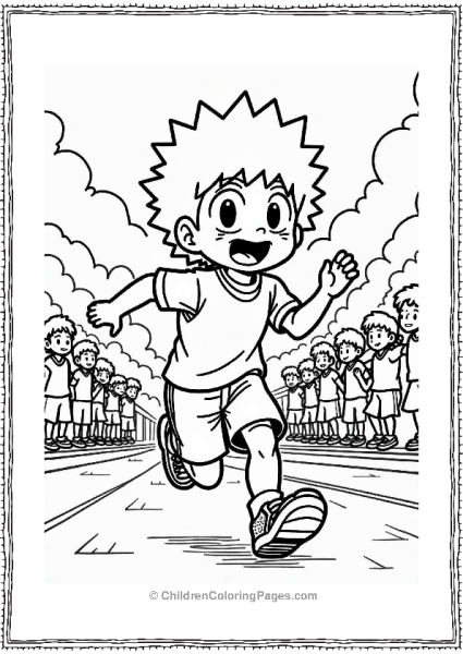 Deku At A Sports Event Free PDF Printable