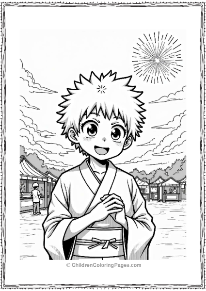 Deku At A Summer Festival Free PDF Printable