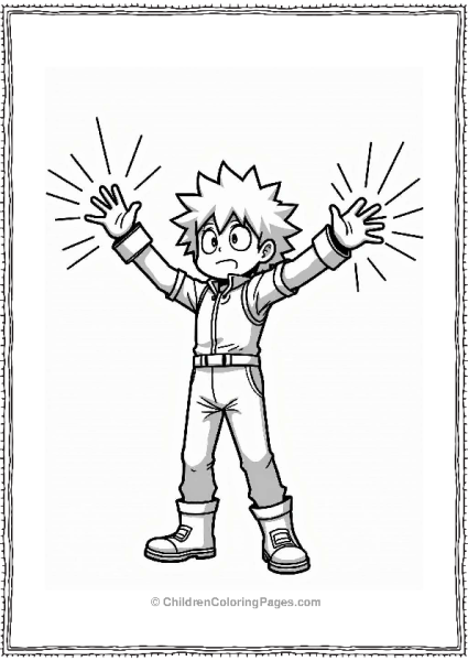 Deku Charging Up With Energy Free PDF Printable