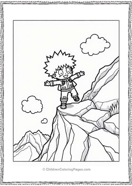 Deku Climbing A Mountain Free PDF Printable