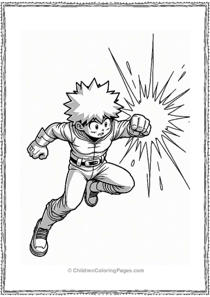 Deku Dodging An Attack Free PDF Printable