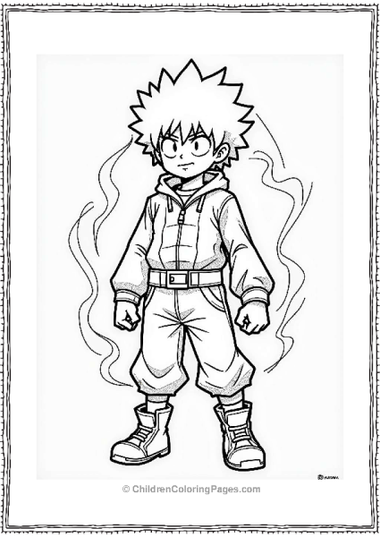 Deku In A Determined Pose Free PDF Printable