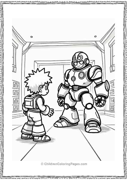 Deku In A Robot Battle Free PDF Printable