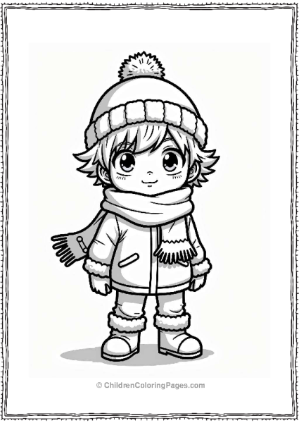 Deku In A Winter Costume Free PDF Printable