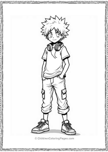 Deku In Casual Outfit Free PDF Printable