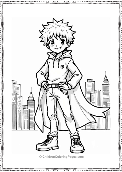 Deku In Hero Pose Free PDF Printable