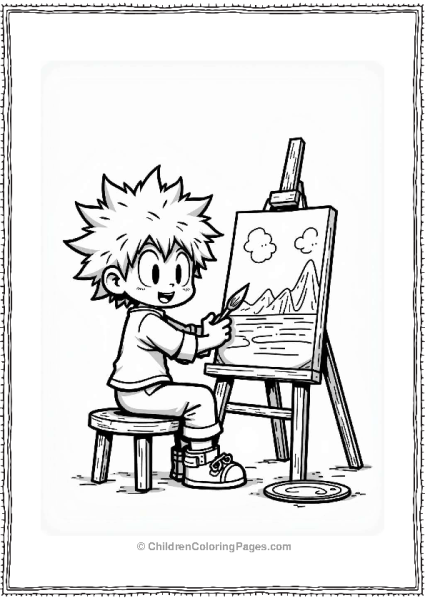 Deku Painting At The Easel Free PDF Printable