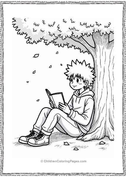 Deku Reading Under A Tree Free PDF Printable