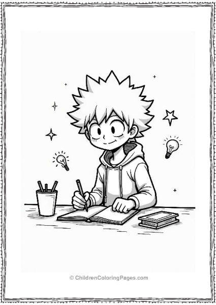 Deku Sketching Ideas For His Hero Journey Free PDF Printable