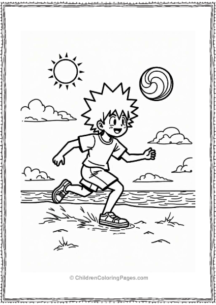 Deku Training At The Beach Free PDF Printable