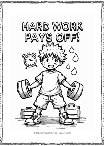 Deku Training With Determination Free PDF Printable