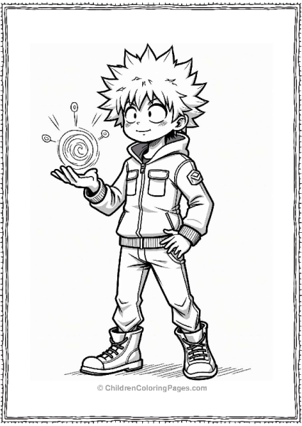 Deku Using His Quirk Technique Free PDF Printable