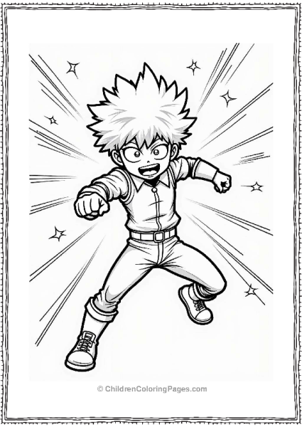 Deku’s Dynamic Smash Pose Free PDF Printable