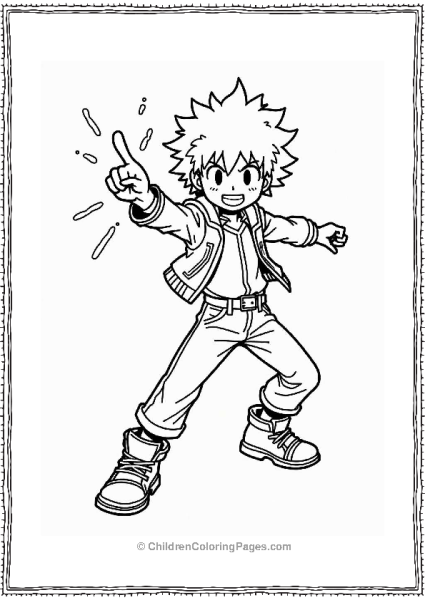 Deku’s First Smash Attack Illustration Free PDF Printable