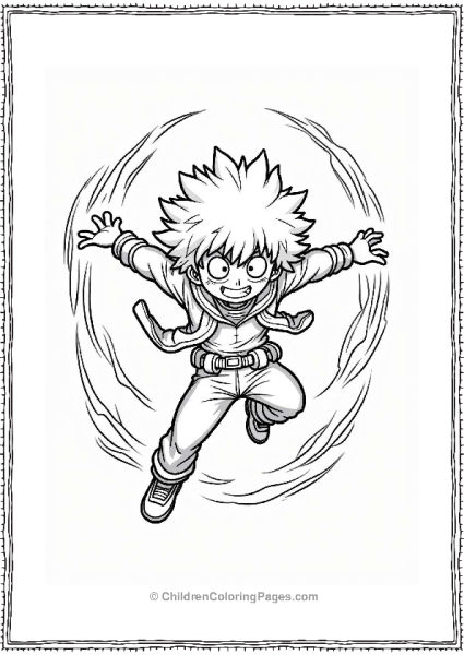 Deku’s Mid Air Leap Free PDF Printable