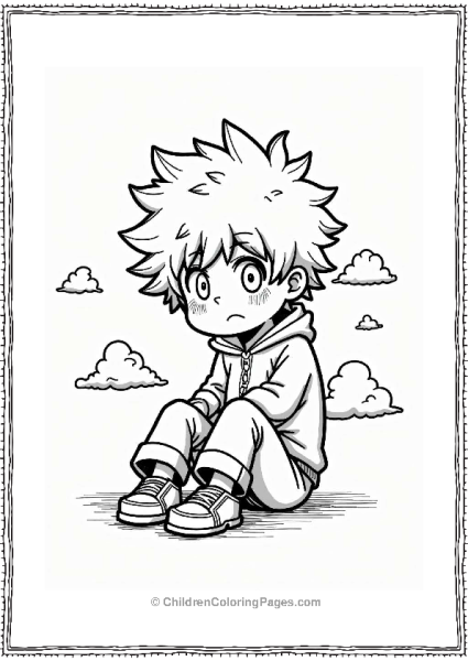 Deku’s Vulnerable Moment In Soft Clouds Free PDF Printable