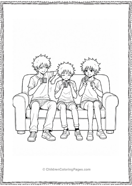 Denji Power And Aki Lounging Together Free PDF Printable