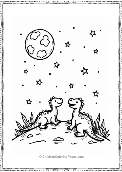 Dinosaurs Under The Stars Free PDF Printable