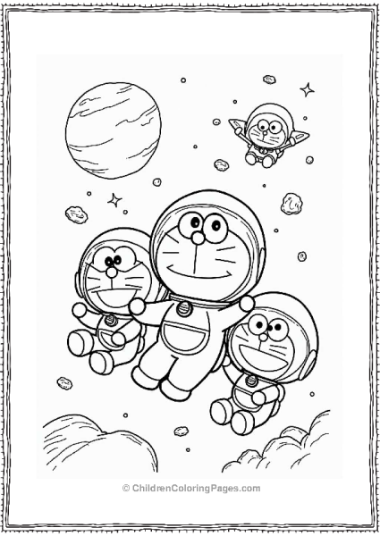 Doraemon And Friends In Space Free PDF Printable