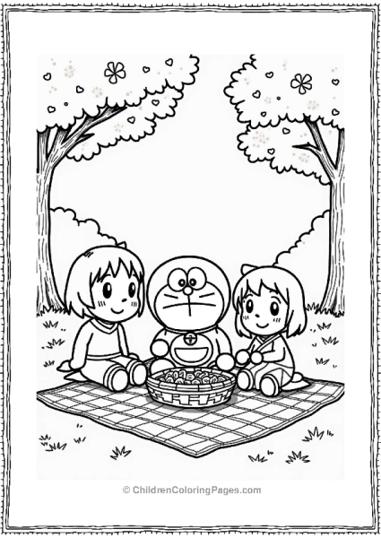 Doraemon And Friends Spring Picnic Free PDF Printable