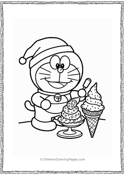 Doraemon Making Ice Cream Free PDF Printable