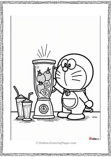 Doraemon Making Smoothies Free PDF Printable