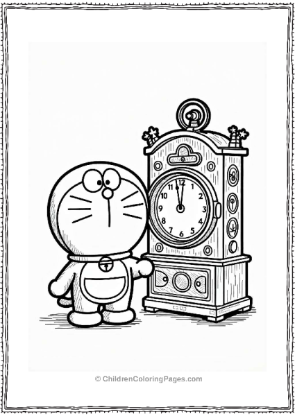 Doraemon With A Time Machine Free PDF Printable