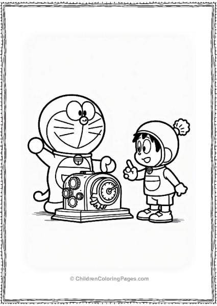 Doraemon Time Machine With Nobita Free PDF Printable