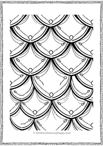 Dragon Scales Abstract Coloring Page Free PDF Printable