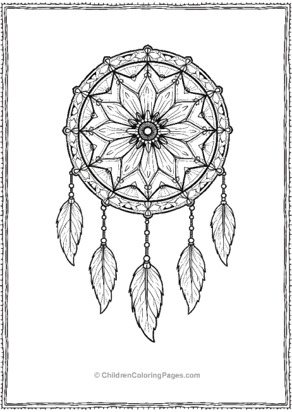 Dream Catcher Mandala A Mandala Resembling A Dreamcatcher Free PDF Printable