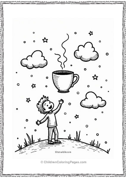 Dreamy Coffee Clouds In The Sky Free PDF Printable