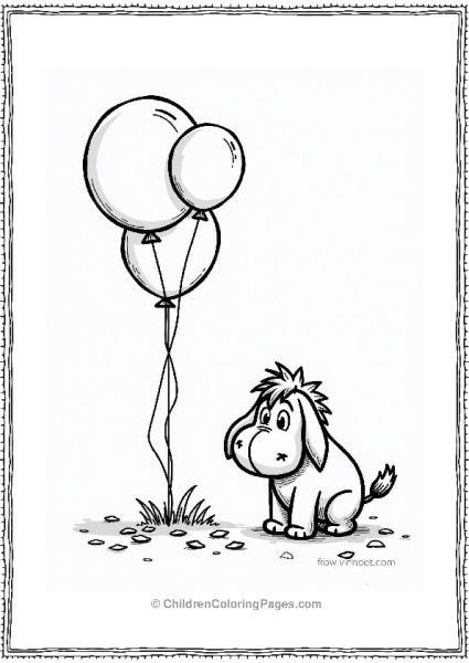 Eeyore At A Birthday Celebration Free PDF Printable