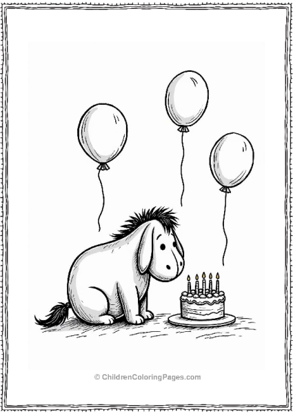 Eeyore At The Party Free PDF Printable