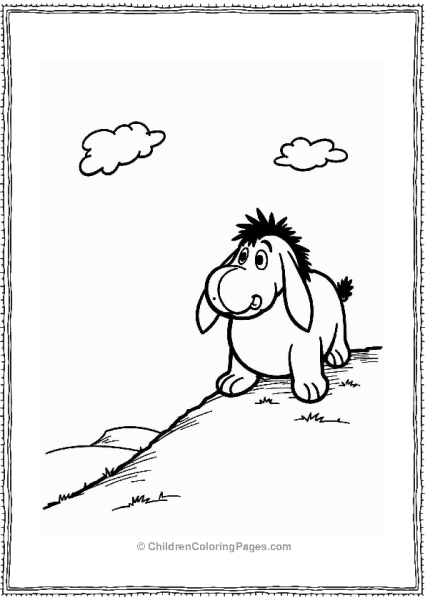 Eeyore Climbing A Hill Free PDF Printable