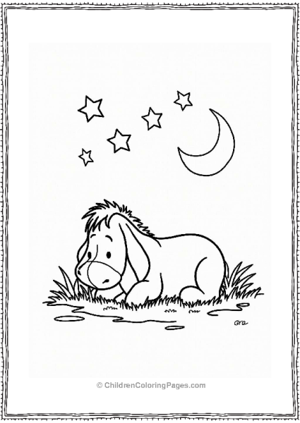 Eeyore Gazing At The Stars Free PDF Printable