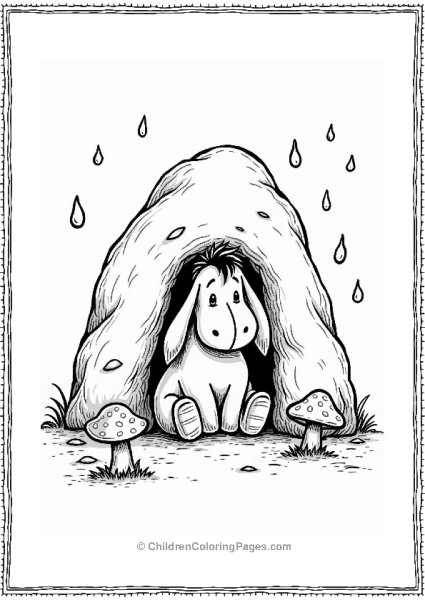 Eeyore In A Cozy Cave Free PDF Printable