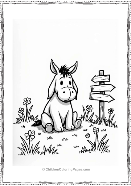 Eeyore In A Grassy Meadow Free PDF Printable