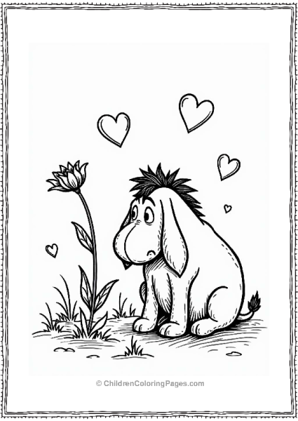 Eeyore In A Valentine S Scene Free PDF Printable