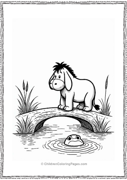 Eeyore On A Bridge With Shadow Free PDF Printable