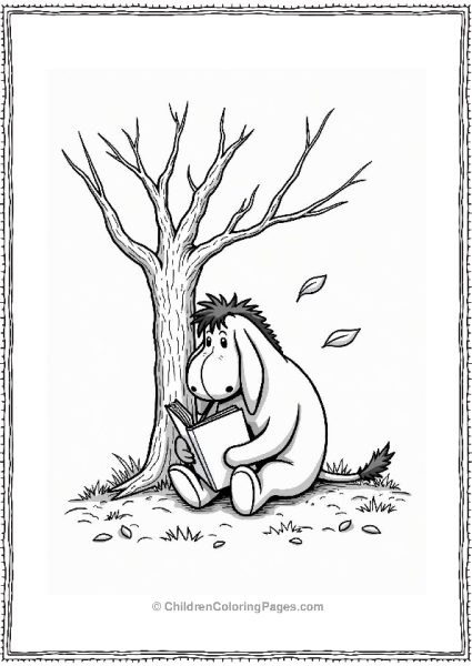 Eeyore Reading Under A Tree Free PDF Printable