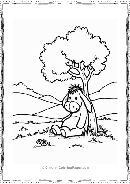 Eeyore Sitting Under A Tree Free PDF Printable