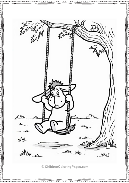 Eeyore Swinging In The Breeze Free PDF Printable